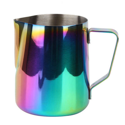 Цветна кана за кафе от неръждаема стомана Саксия за разпенване на мляко Latte Art Pitcher Чаша Кана за разпенване на мляко Кана за кафе