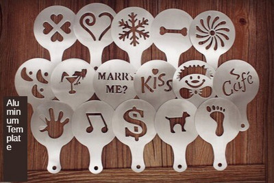 Continental Coffee Latte Art Kalup Mlijeko Čaj Uzorak Kava Latte Art Uzorak za ukrašavanje kolača Prilagodba Pribor za kavu