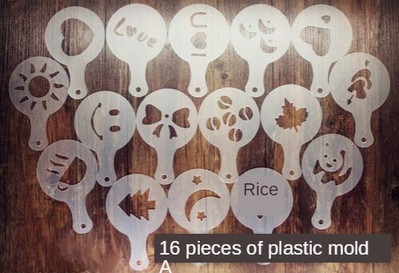 Continental Coffee Latte Art Kalup Mlijeko Čaj Uzorak Kava Latte Art Uzorak za ukrašavanje kolača Prilagodba Pribor za kavu