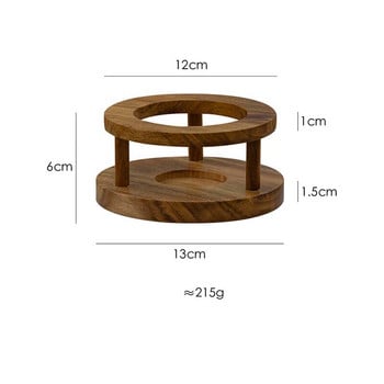Винтидж кръгъл дървен чайник Подложки Креативен свещник Кунг Фу Комплект за чай Аксесоари Чайна печка Кафе Мляко Отопление Основа