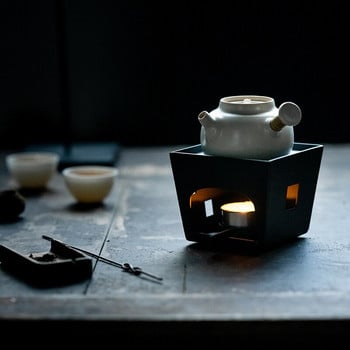 Creative Iron Art Candle Holder Zen Teapot Trivets Kung Fu Tea Cote Аксесоари Нагревател за свещи Основа за затопляне Мляко Чай Нагревателна основа