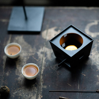 Creative Iron Art Candle Holder Zen Teapot Trivets Kung Fu Tea Cote Аксесоари Нагревател за свещи Основа за затопляне Мляко Чай Нагревателна основа
