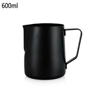 Черно незалепващо покритие Чаша за кафе Чаша Кана от неръждаема стомана Еспресо Мляко Кана за разпенване на кафе Чаша за набиване на чаша 350 ml /600 ml