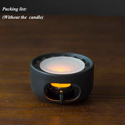 Sobă de ceai mică, simplă, albă, din ceramică, suport pentru lumânări, bază pentru încălzire pentru ceainic, accesorii pentru ceainic, suporturi pentru ceainic, bază pentru încălzire pentru lumânări