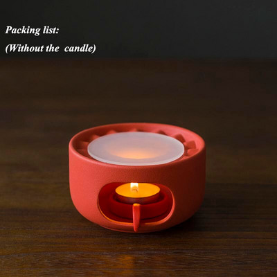 Sobă de ceai mică, simplă, albă, din ceramică, suport pentru lumânări, bază pentru încălzire pentru ceainic, accesorii pentru ceainic, suporturi pentru ceainic, bază pentru încălzire pentru lumânări