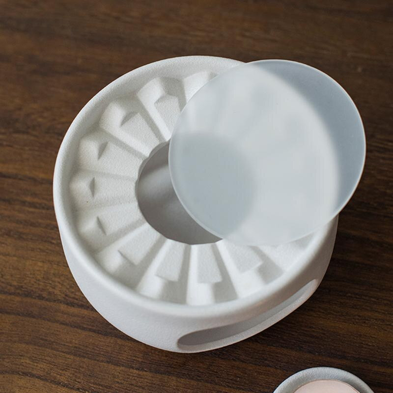 Sobă de ceai mică, simplă, albă, din ceramică, suport pentru lumânări, bază pentru încălzire pentru ceainic, accesorii pentru ceainic, suporturi pentru ceainic, bază pentru încălzire pentru lumânări
