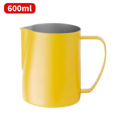 1x Cană pentru spumare de lapte 350/600ml ulcior de spumare a laptelui din oțel inoxidabil Espresso Cafea cu abur Barista Latte Cappuccino Cană de lapte Nou
