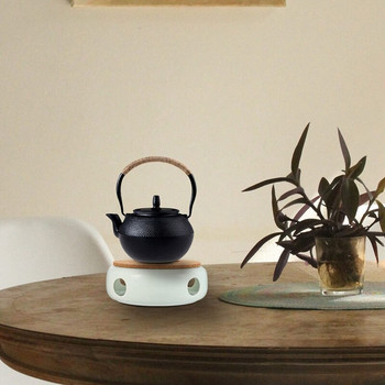Практичен керамичен нагревател за чай Подгревател за чай Подгревател за кафе Чайник Подгревател за чай с коркова подложка за чайник Кафеварка