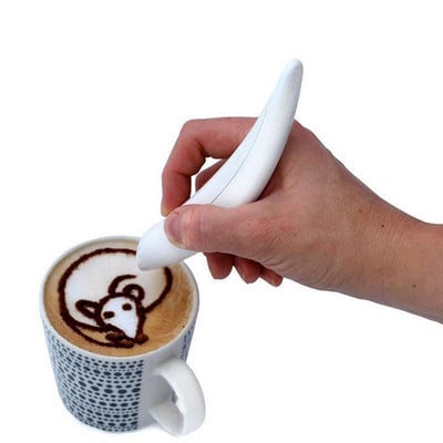 Nou electrică Cafea Latte Art Pen Cafea Desen Pen Tort Condimente Pen Decorare Tort Pix Cafea Sculpt Pen Instrumente de patiserie pentru coacere
