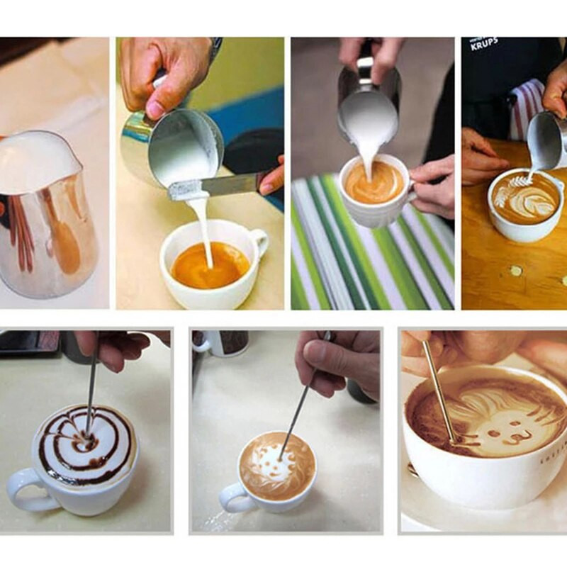 350/550/900 ml-es rozsdamentes acél mérőpohár tejhabosító eszpresszó kávé Craft cappuccino kávés tejbögrék tejhabosítók 2021