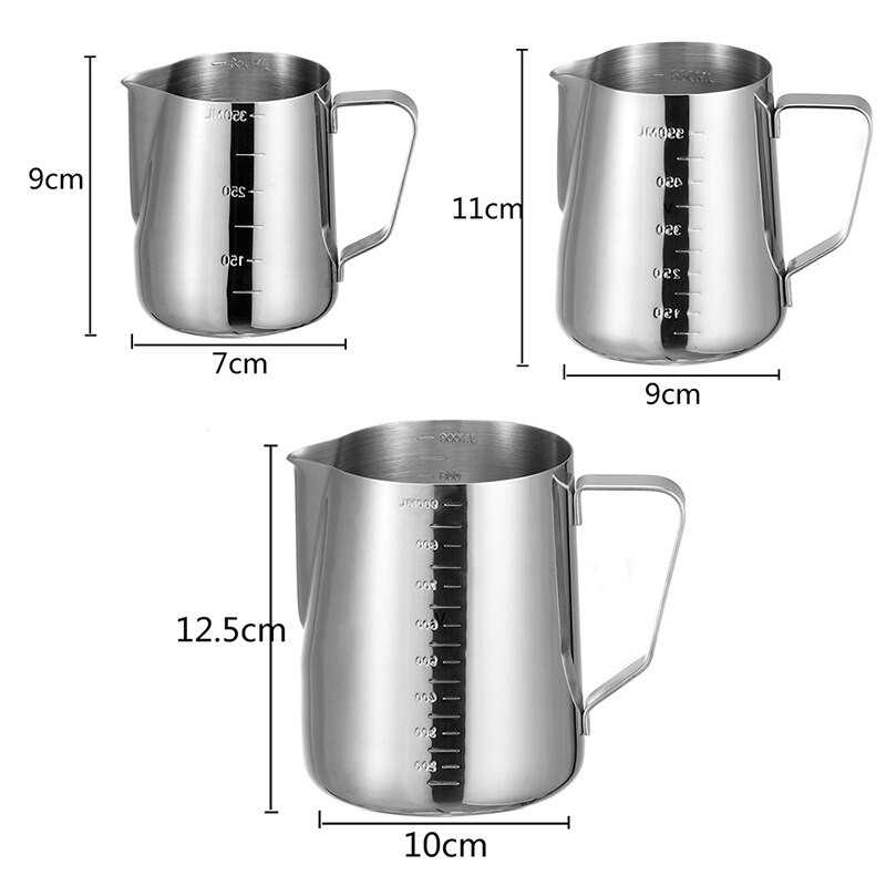 350/550/900 ml-es rozsdamentes acél mérőpohár tejhabosító eszpresszó kávé Craft cappuccino kávés tejbögrék tejhabosítók 2021