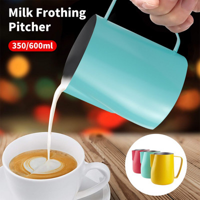 1x Pieno plakimo puodelis 350/600 ml Nerūdijančio plieno pieno putų ąsotis Espresso Garų Kava Barista Latte Cappuccino Pieno ąsotis Naujas