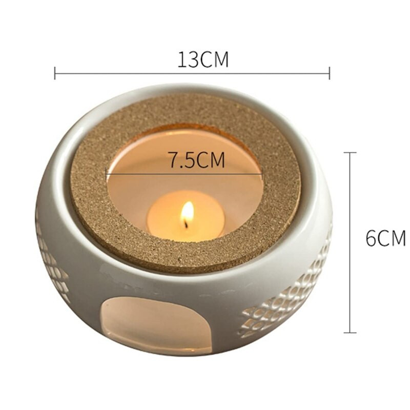 Încălzitor de ceainic LBER cu pernă de plută Încălzitor de ceai de bază Suport de bază de încălzire pentru lumânări Vase de ceai potrivit pentru ceai, cafea și lapte etc.