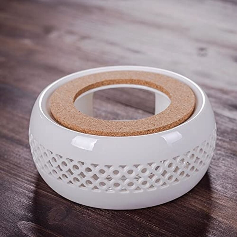 Încălzitor de ceainic LBER cu pernă de plută Încălzitor de ceai de bază Suport de bază de încălzire pentru lumânări Vase de ceai potrivit pentru ceai, cafea și lapte etc.