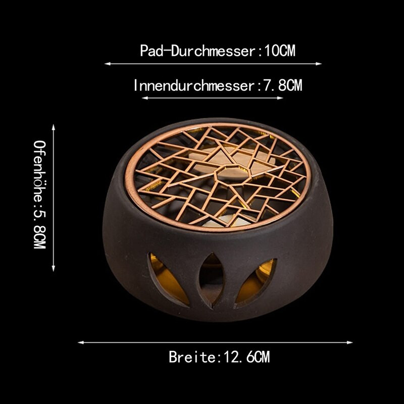 Kerámia teáskanna melegítő tartó talp teamelegítő szigetelő alap tea kávé vízmelegítő üreges gyertya melegítő talp tartó