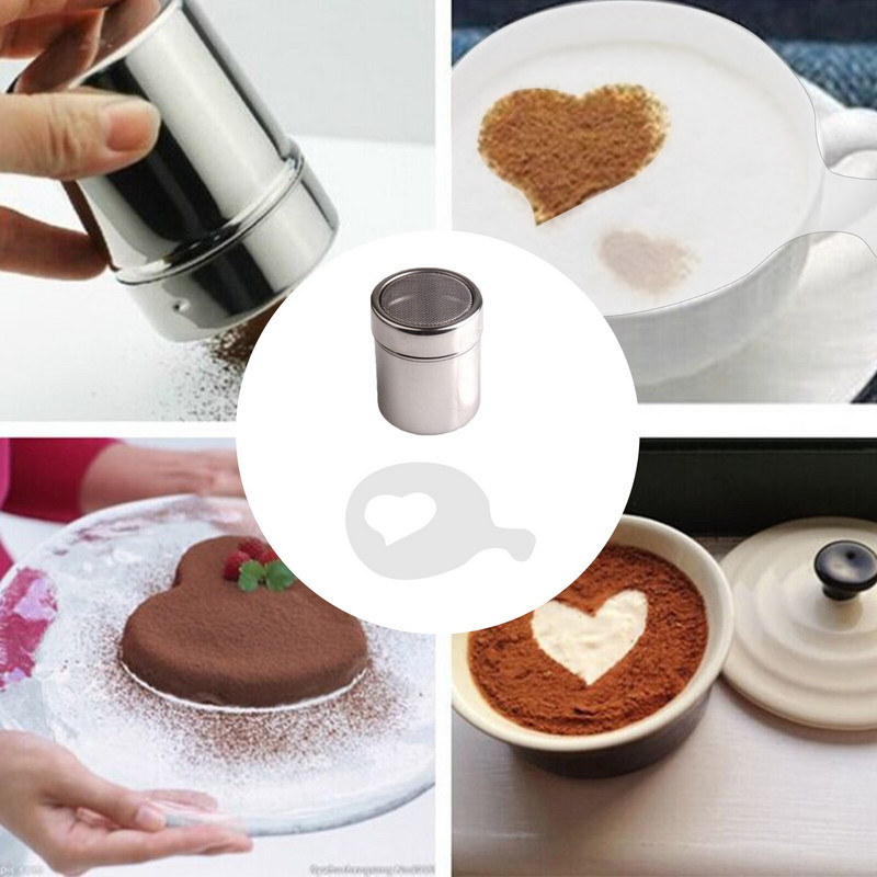 18db Cappuccino Latte kávésablonok Díszes Barista Cappuccino sablon forma kávé rajzolás tortaforma spray barkácsművészeti stencilek