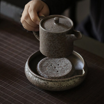 традиционен керамичен чайник подложки китайски държач за чайник битова порцеланова стойка за чайник