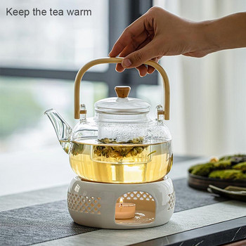 Основа за държач за чайник Borrey, нагревател за чай, изолационна основа, чай, кафе, нагревател за чай, нагревател за вода, нагревателна основа за прибори за чай