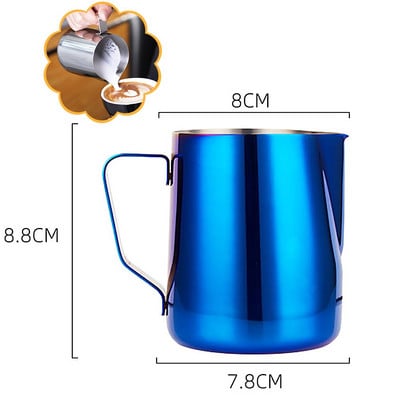 350 ml Kávés Tejkancsó konyha Otthon mérleg Cappuccino Espresso Habosítóval Rozsdamentes acél Latte Art habosító kancsó kellékek