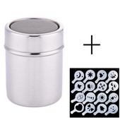 3db appuccino forma díszes kávényomtatás modell hab spray sablonok porcukor csokoládé kakaó shaker kávés eszköz Latte Art