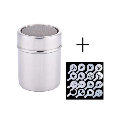 3db appuccino forma díszes kávényomtatás modell hab spray sablonok porcukor csokoládé kakaó shaker kávés eszköz Latte Art