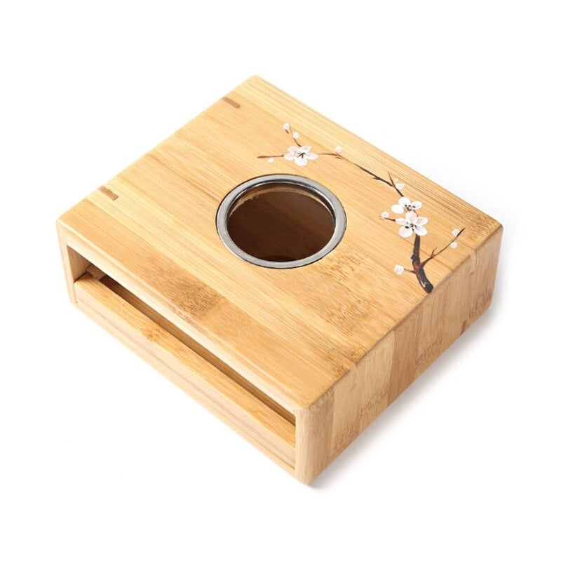 Încălzitoare de ceainice Suporturi de încălzire pentru ceainic Rama din bambus Dispozitiv de încălzire pentru lumânări Accesorii pentru ceaiuri de birou Cadouri pentru iubitorii de ceai