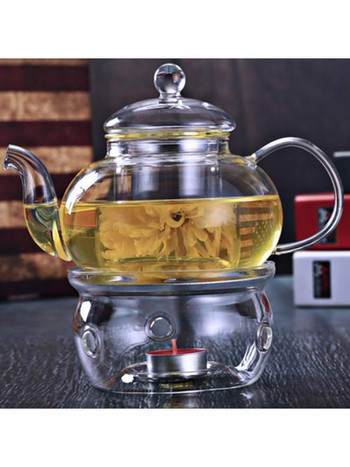 Glass Tea Warmer Holder & Wax Warmer Aromatherapy Essential Oil Καυστήρας για Σαλόνι Μπαλκόνι Αίθριο Βεράντα και Κήπος