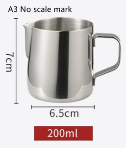 Rozsdamentes acél tejhabos kancsó Espresso Dolce Gusto kávé Barista Craft Latte Cappuccino tejszínhabosító kancsó