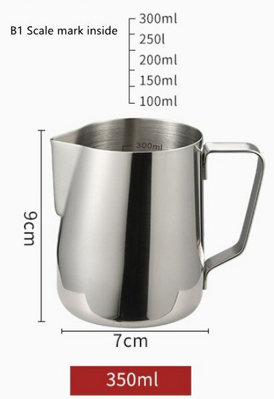 Rozsdamentes acél tejhabos kancsó Espresso Dolce Gusto kávé Barista Craft Latte Cappuccino tejszínhabosító kancsó
