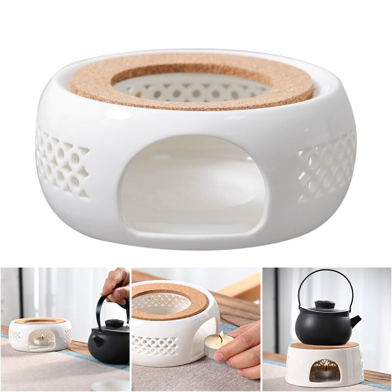 Keraminis arbatinuko šildymo pagrindas vandens arbatos šildytuvas izoliacinis pagrindas kavos vandens šildytuvas žvakių kaitinimo pagrindas žvakių laikiklis arbatos indai