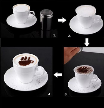 16 τμχ Πρότυπο εκτύπωσης φανταχτερών σκευών καφέ Εργαλεία κουζίνας Πρότυπο σπρέι καφέ Gadgets κουζίνας Δημιουργικά αξεσουάρ κουζίνας