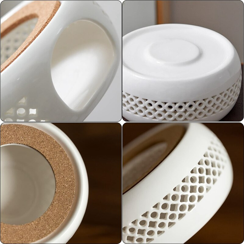 Arbatinuko šildytuvas su kamštienos pagalvėlės arbatos šildytuvo pagrindo žvakės kaitinimo pagrindo laikiklis arbatos indas, tinkamas arbatai, kavai ir pienui ir tt