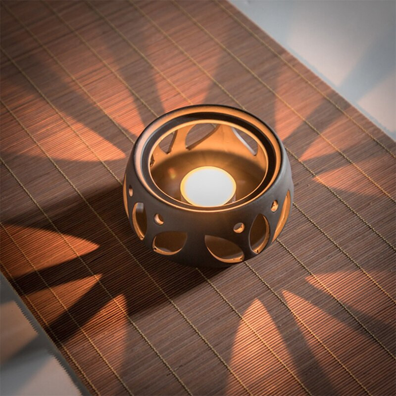 Kerámia gyertya melegítő alap, szigetelő teaszertartás alap melegítő teáskanna bor teáskanna tartó aromaterápiás kemence stílus