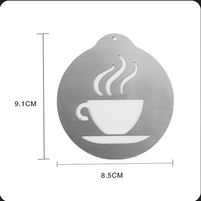 5 bucăți model de imprimare cu cafea șabloane pentru cafea instrument de pulverizare pentru cafea stilou artistic pentru tort latte, decorare pentru cafea, desen pentru cafea, vase de cafea