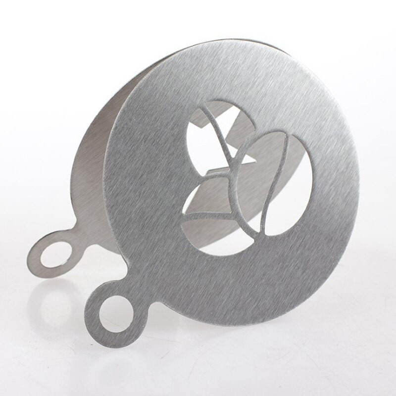 6db/készlet Creative Aluminium / 430 Stainless Steel Fashion Garland Forma díszes kávényomtató forma