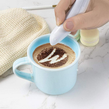 Ηλεκτρικό στυλό Latte Art για κέικ καφέ Spice στυλό Διακόσμηση κέικ στυλό καφέ σκάλισμα στυλό ψησίματος Εργαλεία ζαχαροπλαστικής Εργαλεία κουζίνας