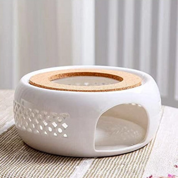 Θερμαντήρας τσαγιού LUDA με μαξιλάρι από φελλό Θερμαντήρας τσαγιού Βάση κεριού Θέρμανση βάσης τσαγιού Κατάλληλο για καφέ και γάλα τσαγιού κ.λπ.