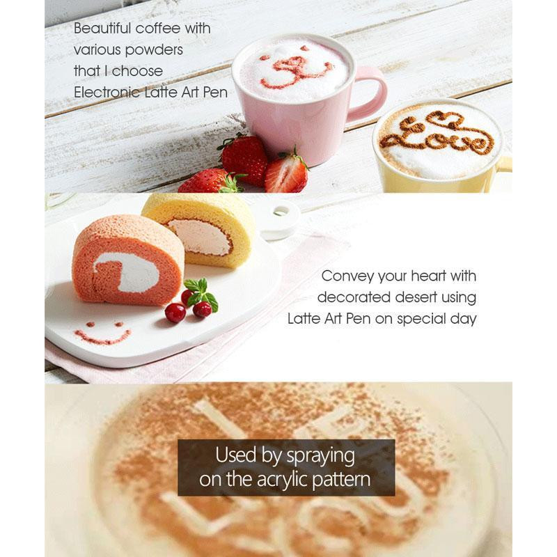 Creative Genius Latte Elektromos Latte Art toll kávé süteményhez fűszeres torta díszítő toll Kávéfaragó toll Sütő tészta eszközök