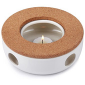 Arbatinuko šildytuvas, keraminė padėkliukas su kamštine pagalvėle, žvakių šildytuvas arbatinukams ąsočiams, grafinas, tinka