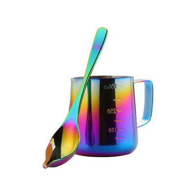 Nerūdijančio plieno pieno putų ąsotis 350/500 ml metalinis espreso kavos ąsotis Barista kavos priedai Grietinėlės pieno putos ąsočio puodelis