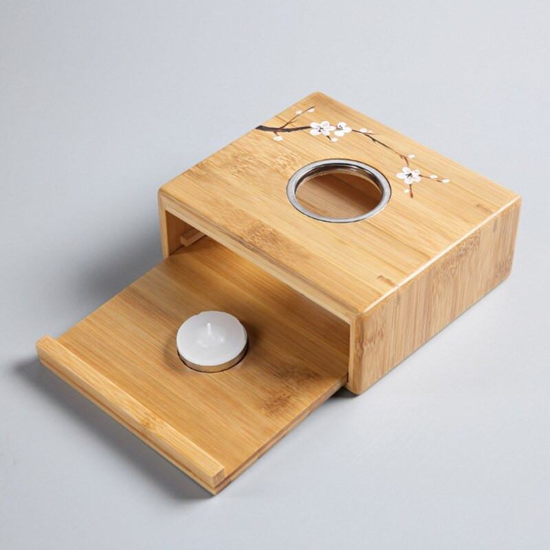 Θέρμανση για τσαγιέρα από μπαμπού Βάση Θερμοκρασία τσαγιού μονωτική βάση Θερμοκρασία νερού για καφέ νερό Θέρμανση κεριά Θέρμανση βάσης Teawares