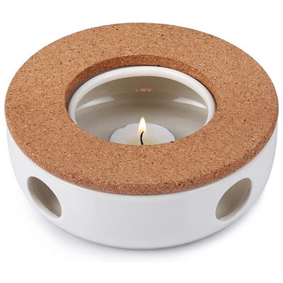 Arbatinuko šildytuvas, keraminė drožlė su kamštine pagalvėle, žvakių šildytuvas arbatinukams ąsočiai Grafas, tinka