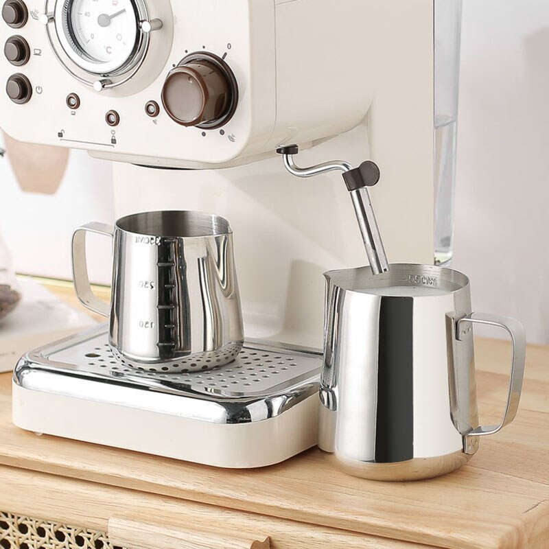 350/600Ml 304 Rozsdamentes acél tejhabosító kancsó eszpresszó kávékancsó Latte cappuccino tejkrémes poharak Barista kávésablon