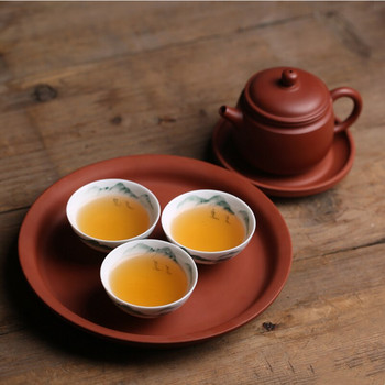 Βάση τσαγιέρα Zhu Ni Teapot Trivets πιατάκι για τσαγιέρα Κέρμα Κουνγκ Φου Τελετή τσαγιού Κινεζικοί δίσκοι τσαγιού ChaoZhou Στρογγυλή βάση