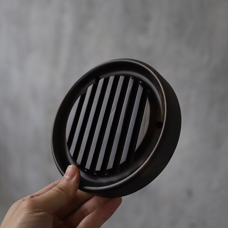 ébenfa teatálcák és tányérok fa teáskannatartók