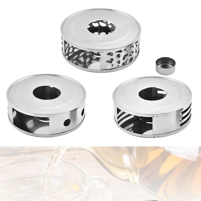 Nerūdijančio plieno šildytuvas arbatos kavos šildytuvo pagrindas arbatinukas žvakių šviesos laikiklis apvalus virtuvės priedai dalių įrankis