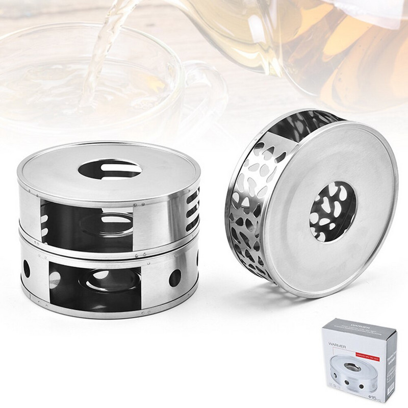 Nerūdijančio plieno šildytuvas arbatos kavos šildytuvo pagrindas arbatinukas žvakių šviesos laikiklis apvalus virtuvės priedai dalių įrankis