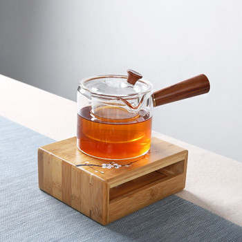 Бамбукова топла за чай Държач за отопление на свещ в японски стил Термостат Основа за температура на виното Нагревател за чайник Домакински инструменти