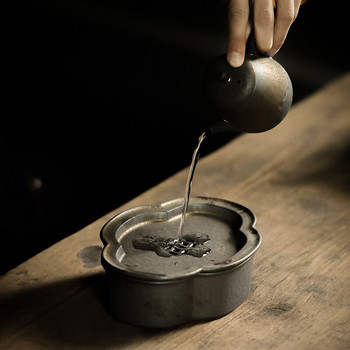 παραδοσιακή κεραμική τσαγιέρα, οβάλ κινέζικη θήκη κατσαρόλας, πορσελάνινη βάση για τσάι