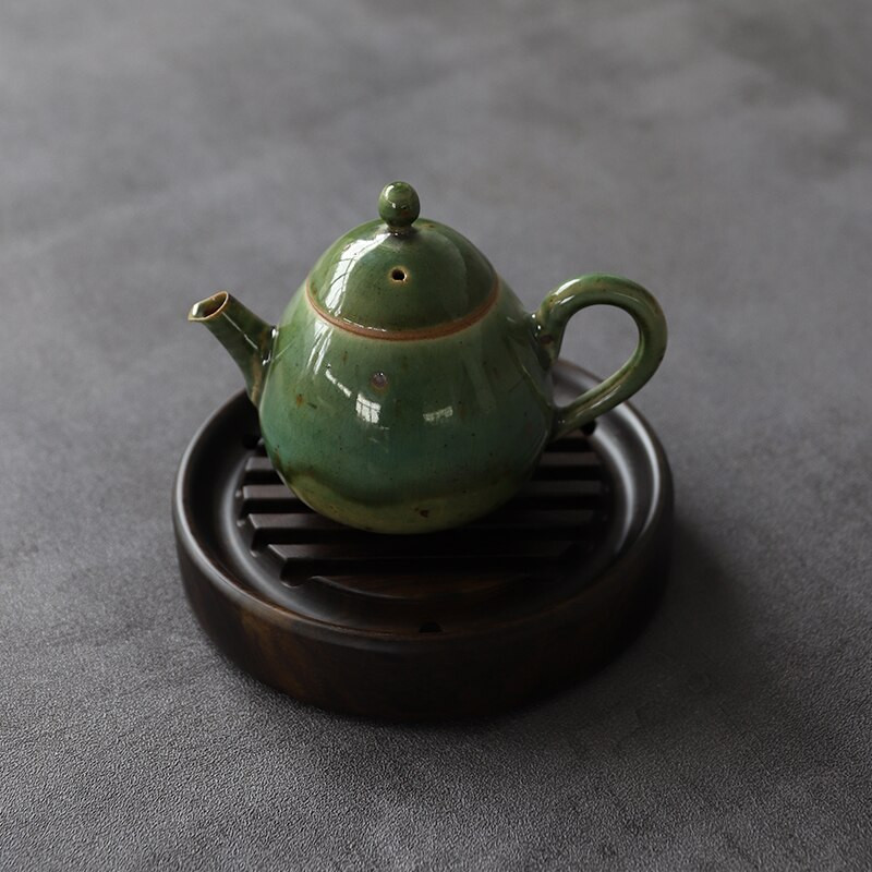 ébenfa teatálcák és tányérok fa teáskannatartók